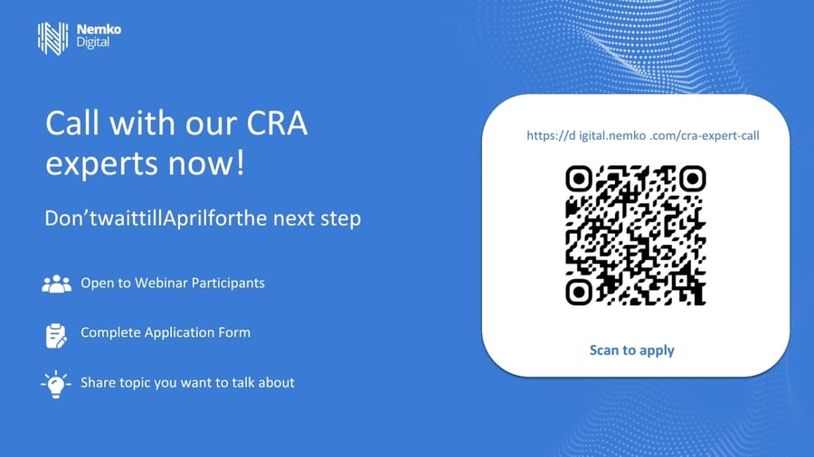 CRA Expert Call Offer with QR